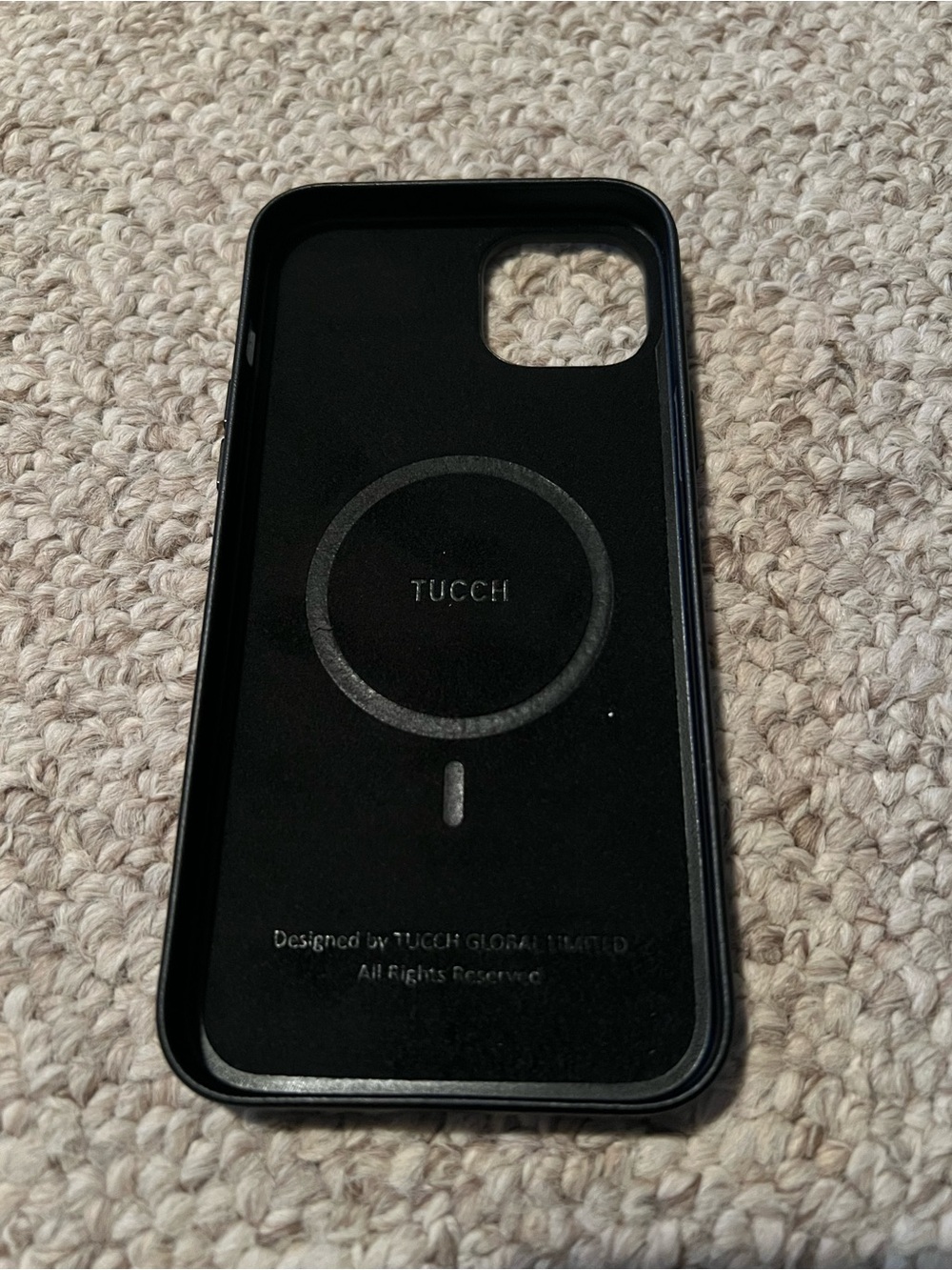 Black Leather Phone Case for iPhone 15 Plus- with magnetic wallet
